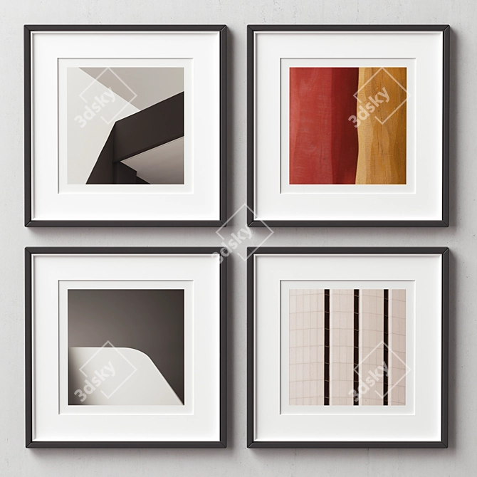 Multi-Color Picture Frame Set 3D model image 7