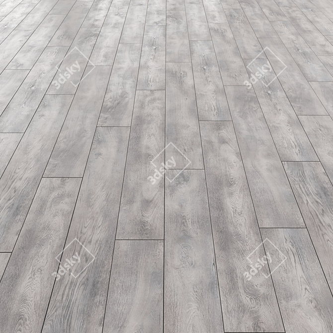 Versatile Laminate Flooring: 3 Layouts, Textured Tiles 3D model image 2