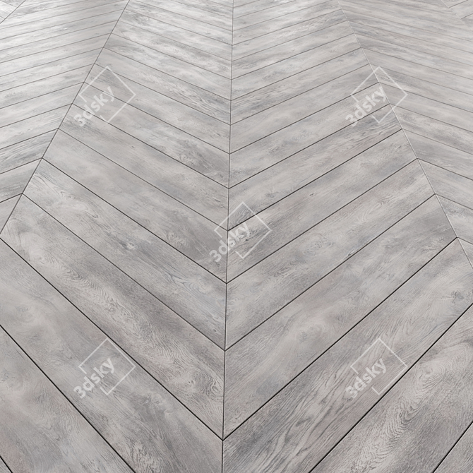 Versatile Laminate Flooring: 3 Layouts, Textured Tiles 3D model image 4