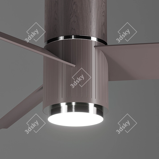 Sleek Smart Ceiling Fan 3D model image 2