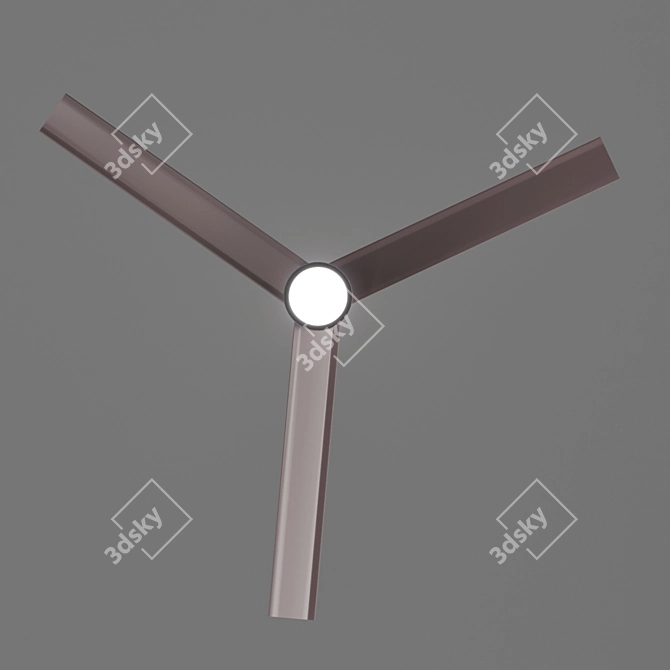 Sleek Smart Ceiling Fan 3D model image 4