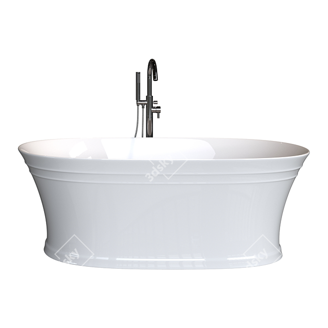 Vintage Charm: Ravak Retro Acrylic Bathtub 3D model image 1