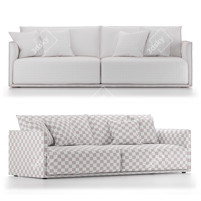 Ultimate Comfort 3-Seater Sofa 3D model image 2