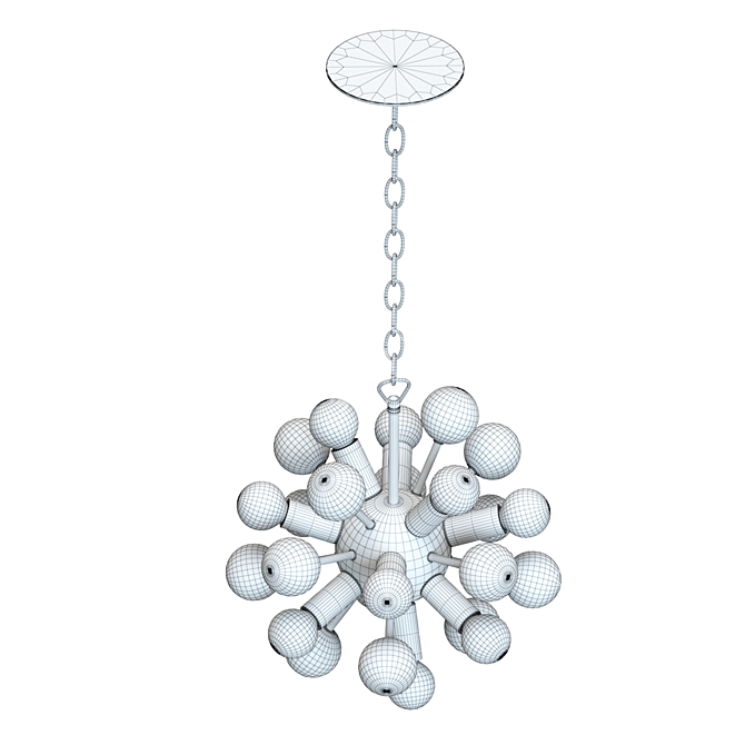 Modern Atom Chandelier, Elegant Design 3D model image 5