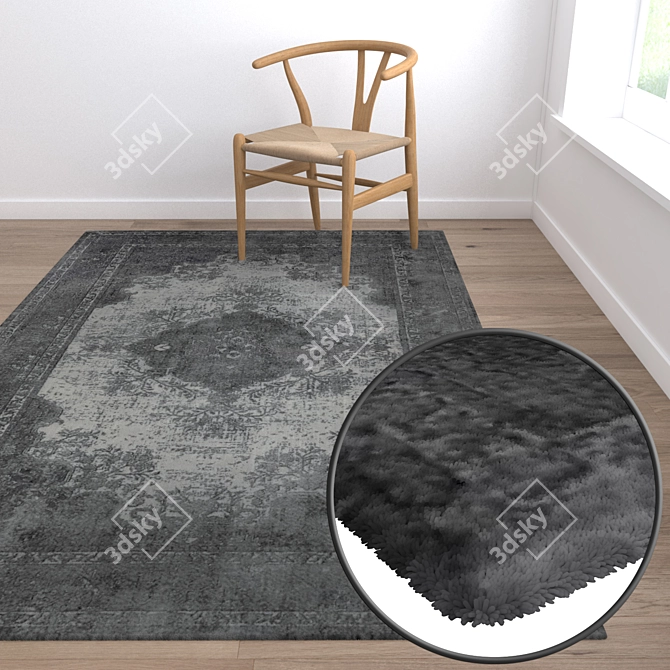 High Quality Carpets Set 3D model image 5