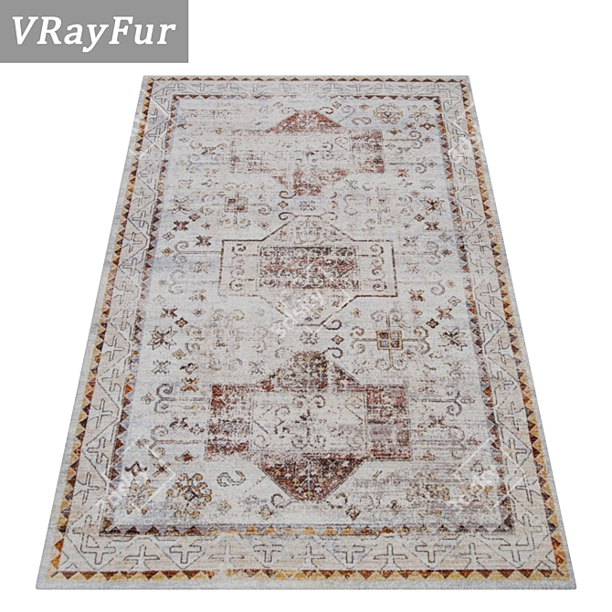 Luxury Rug Set: High-Quality Carpets 3D model image 2