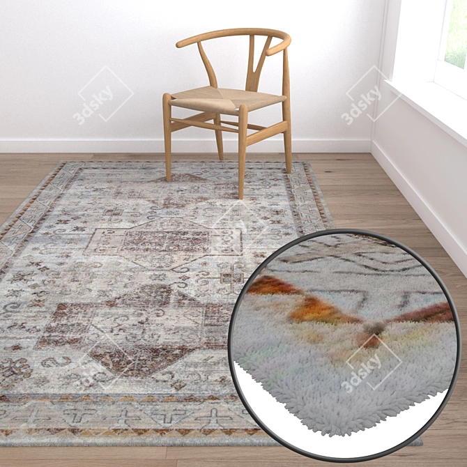 Luxury Rug Set: High-Quality Carpets 3D model image 5