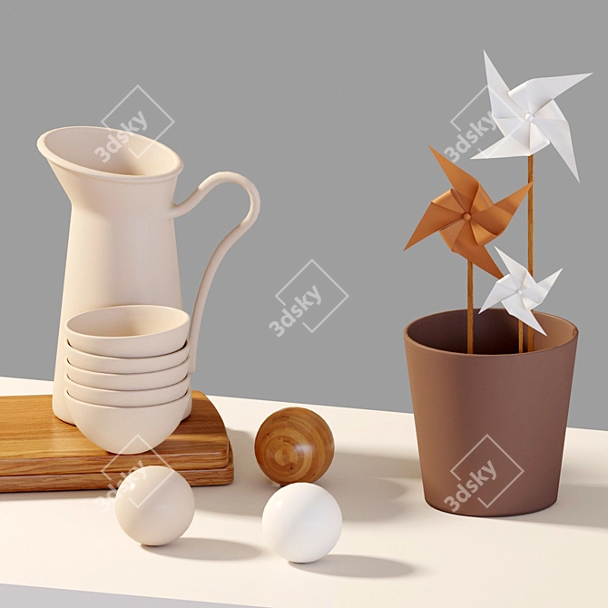 Elegant Decor Set 3D model image 3