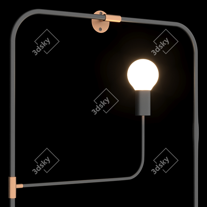 Elegant Wall Lamp, 45cm x 150cm 3D model image 3