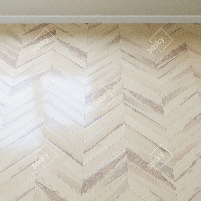 French Fir Chevron Parquet 3D model image 3