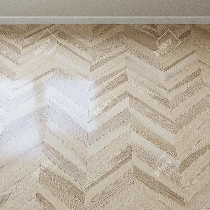 French Oak Chevron Parquet 3D model image 3