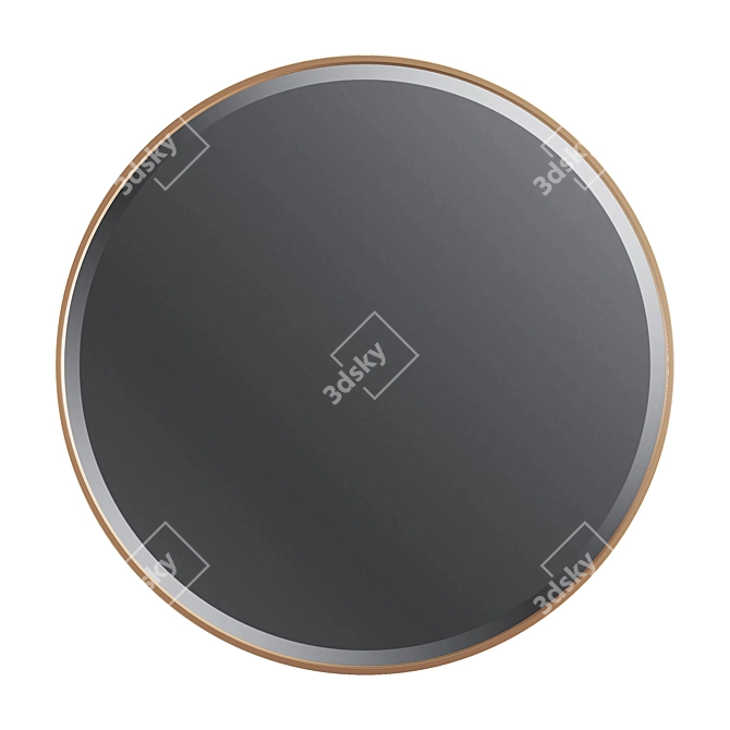 Modern Round Mirror 3D model image 1