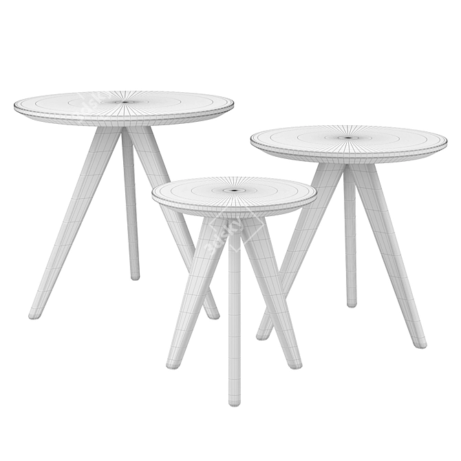 Modern Coffee Tables Set 3D model image 5