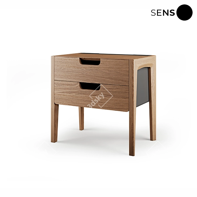 Infinity Collection OM Bedside Table: Stylish and Functional 3D model image 1