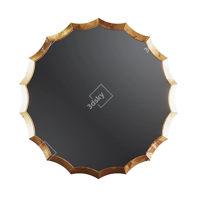 Modern Circle Mirror 3D model image 1