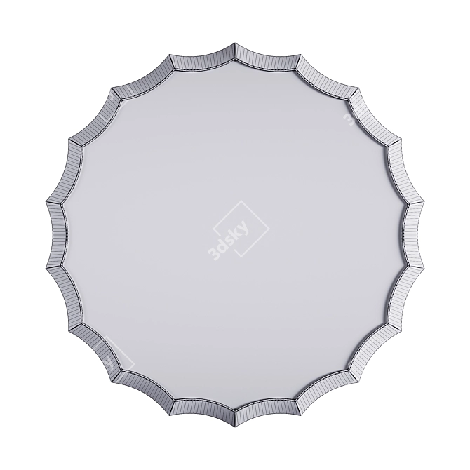 Modern Circle Mirror 3D model image 2