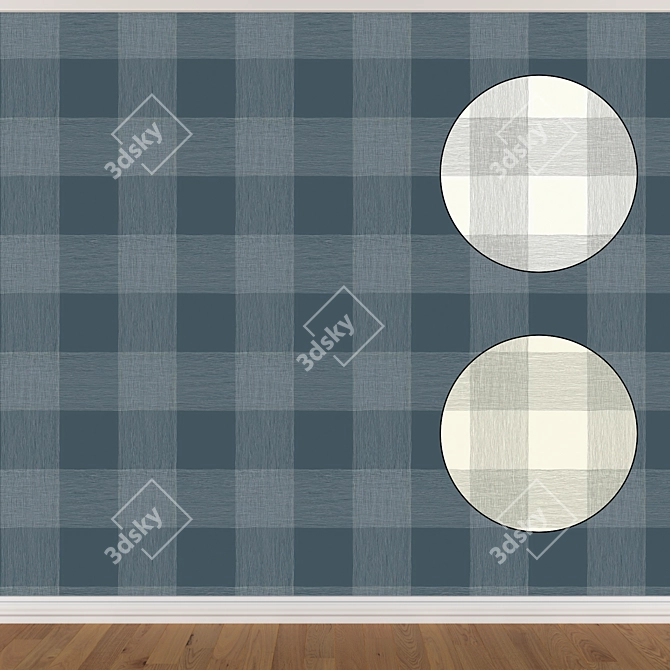 Seamless Wallpaper Set with 3 Textures 3D model image 1