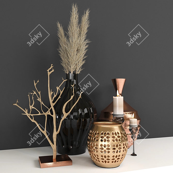 Elegant Decor Set 3D model image 3