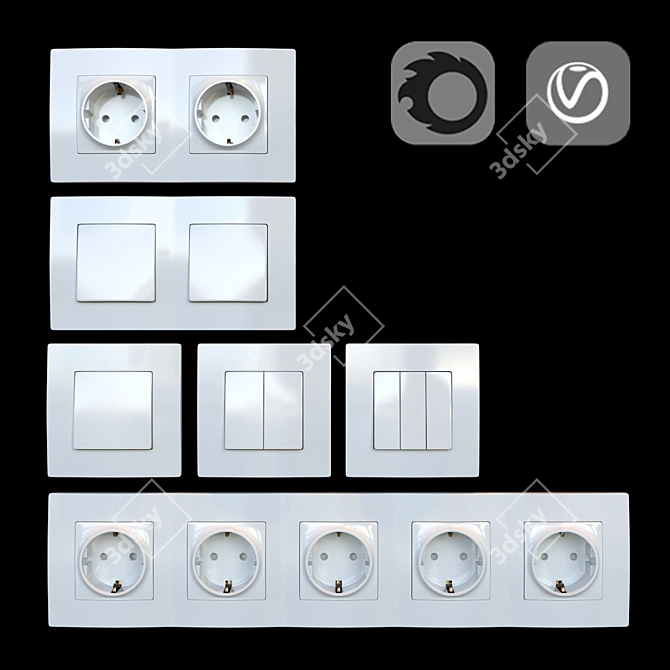 PowerPlay Socket Set 3D model image 1