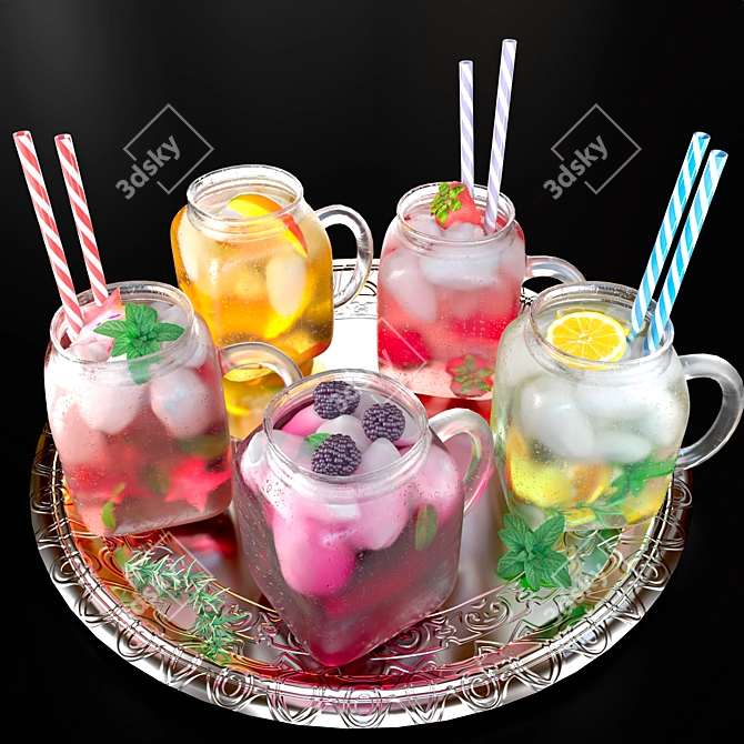 Refreshing Lemonade: 3D Models & Textures 3D model image 1