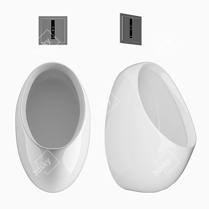 TOTO UW811HJ Urinal: Modern Design & High Functionality 3D model image 1