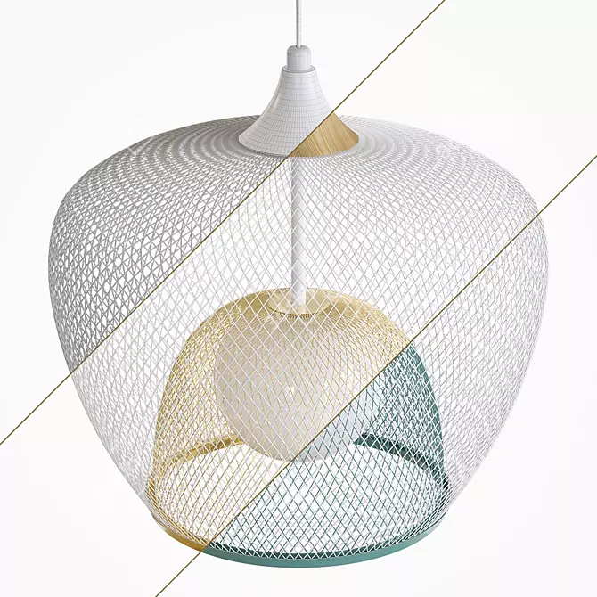 Scandinavian Style Mesh Pendant 3D model image 2