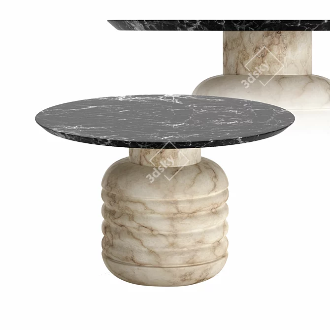 Marble Jean Coffee Table: Elegant and Chic 3D model image 4