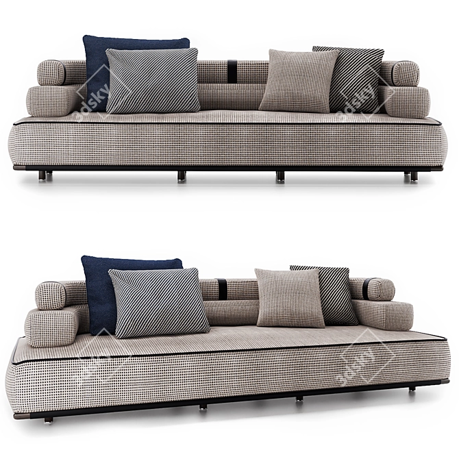 Sleek and Stylish Panarea Sofa 3D model image 1