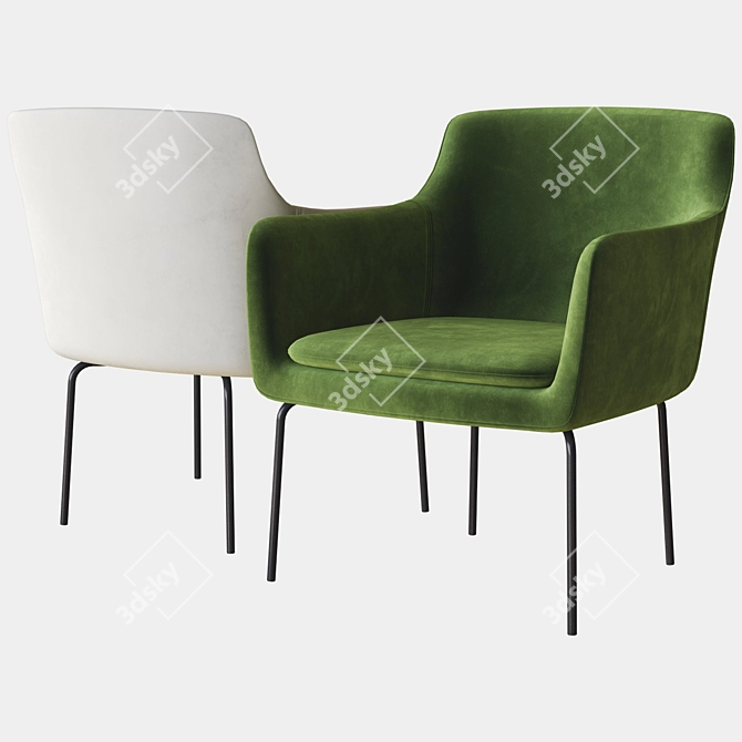 Flam Armchair: Sleek Design by Deep House 3D model image 1