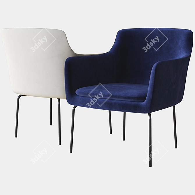 Flam Armchair: Sleek Design by Deep House 3D model image 2