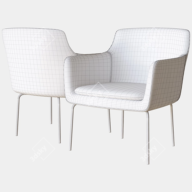 Flam Armchair: Sleek Design by Deep House 3D model image 3