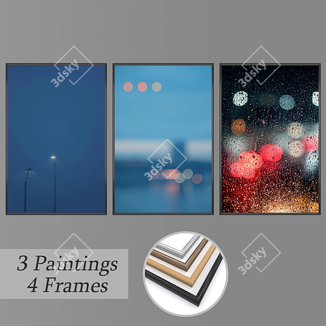 Versatile Set of Wall Paintings 3D model image 1