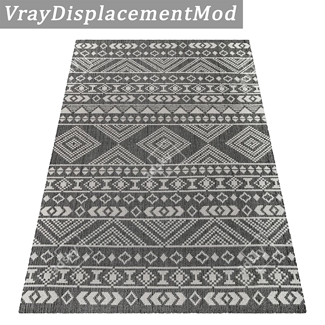 3-Piece High-Quality Carpets Set 3D model image 3