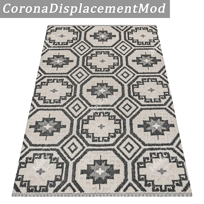 3-Piece High-Quality Carpets Set 3D model image 4