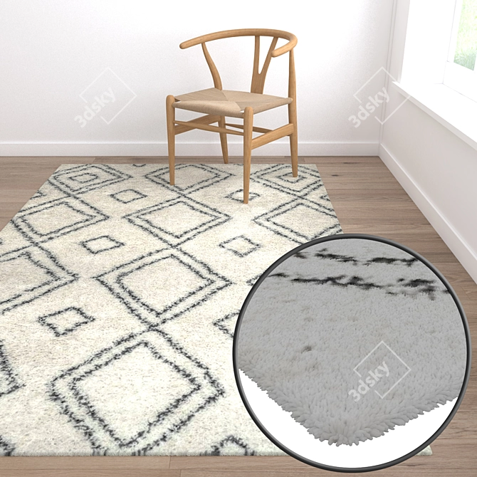 Luxury Rug Set: High-Quality Textures 3D model image 5