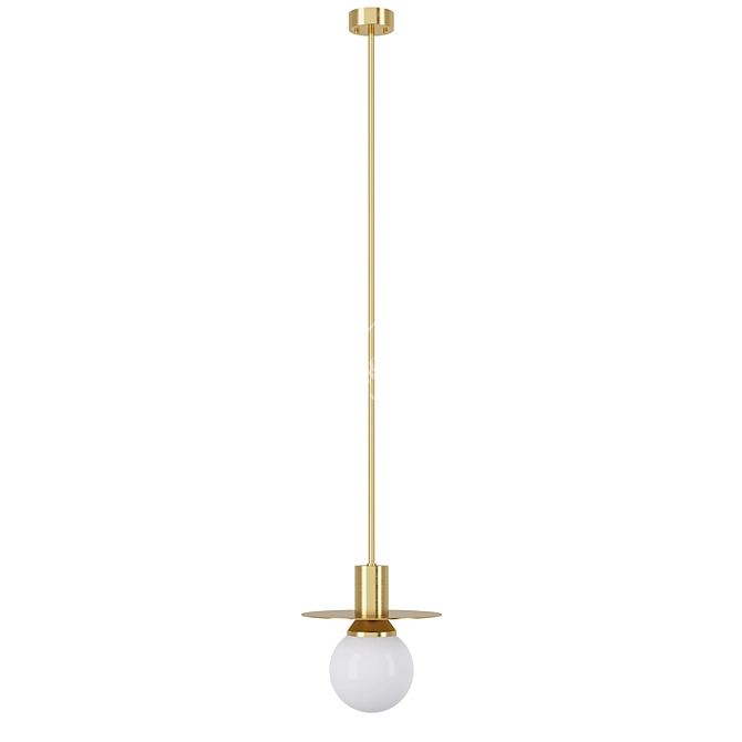 Elegant Brass Suspension: Pikartlights 3D model image 1