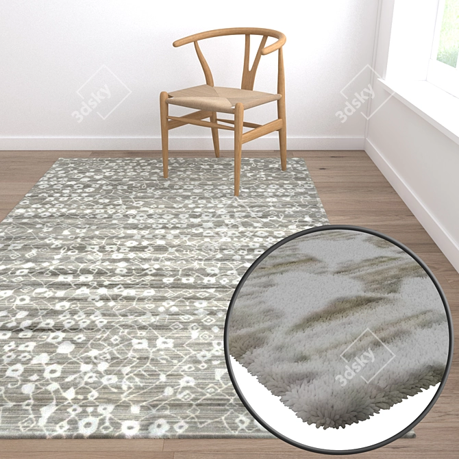 Luxury Carpet Set for Stunning Interiors 3D model image 5