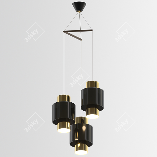 Elegant Modern Chandelier 3D model image 1