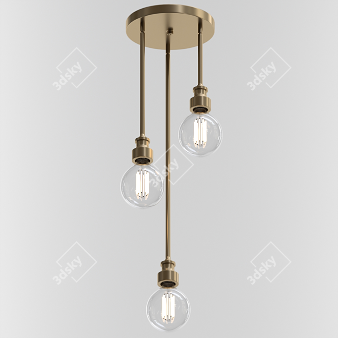 Elegant Venumblack Chandelier 3D model image 1