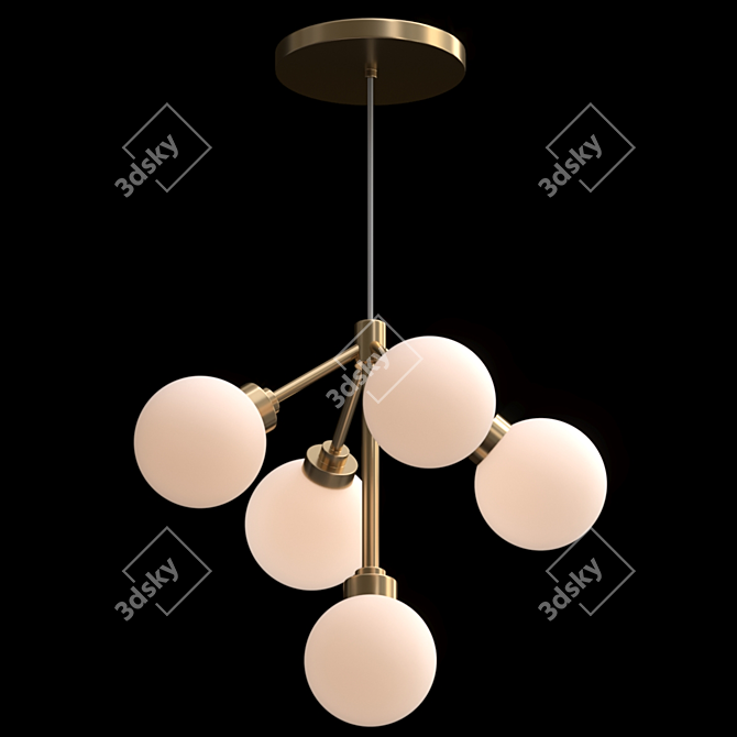 Elegant Venumblack_2 Chandelier 3D model image 1