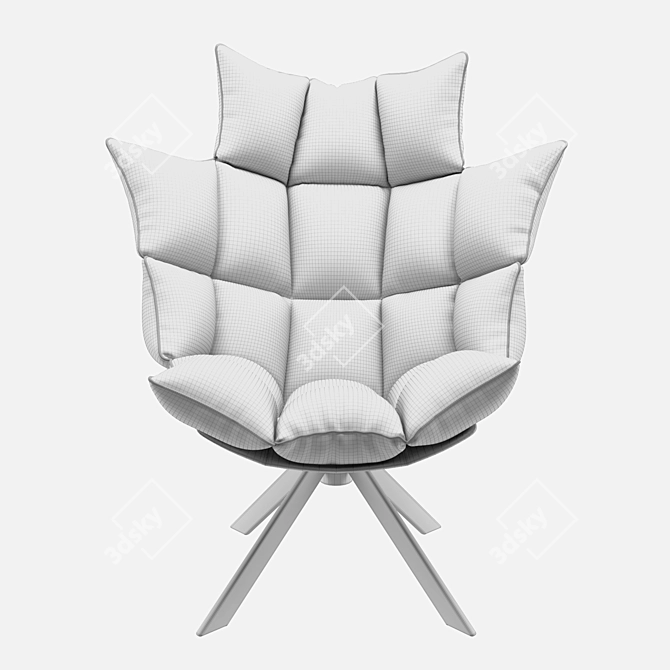 Italian Husk Chair: 108x92x72cm 3D model image 4