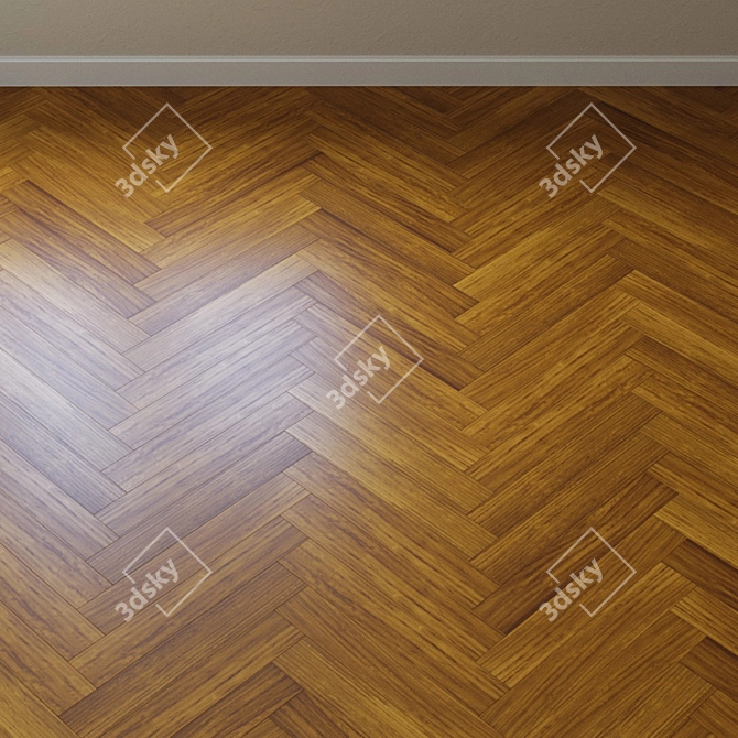 Exquisite Upofloor Iroko Parquet 3D model image 3