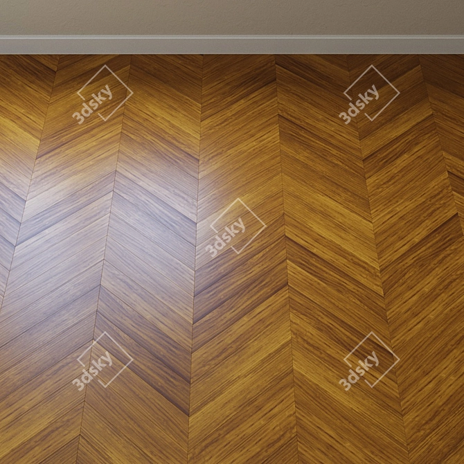 Exquisite Upofloor Iroko Parquet 3D model image 4