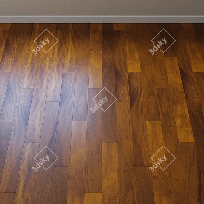 Upofloor Iroko Parquet: French Elegance with a Flounder Twist 3D model image 2