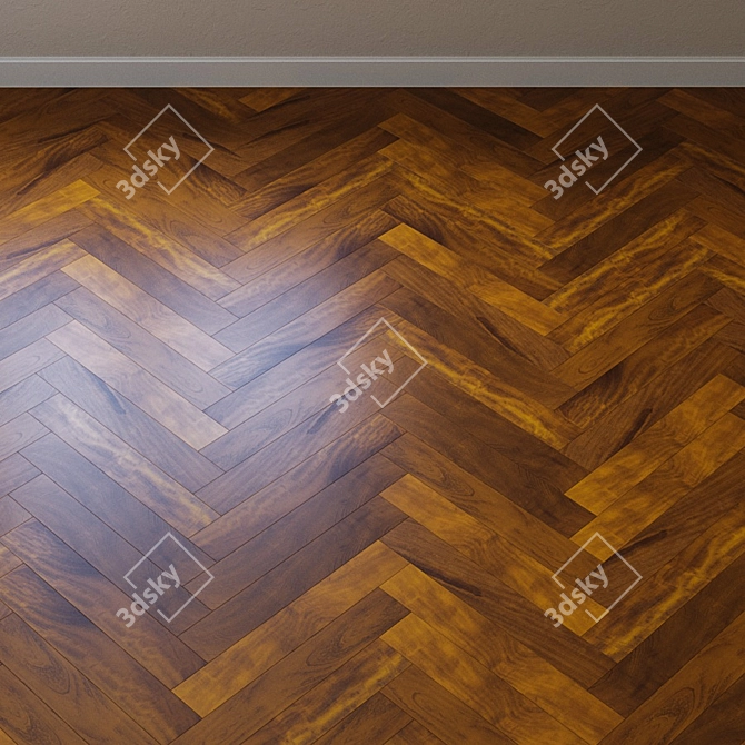 Upofloor Iroko Parquet: French Elegance with a Flounder Twist 3D model image 4