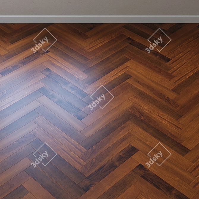 UPOFLOOR Merbau Parquet Board: Timeless Elegance for Your Floors 3D model image 4