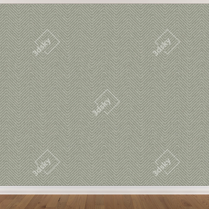 Seamless Wallpaper Set - 3 Colors 3D model image 3