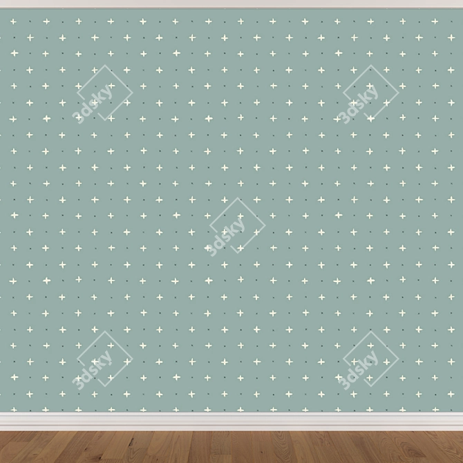 Seamless Wallpaper Set with 3 Colors 3D model image 4