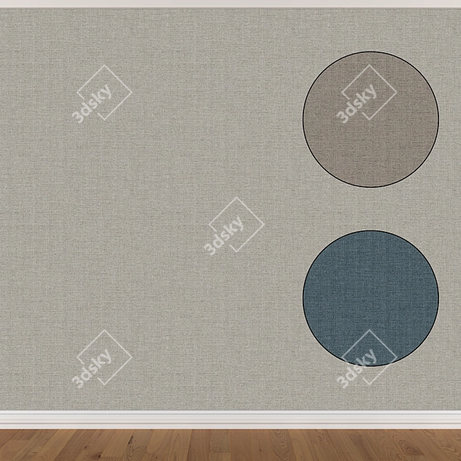 Seamless Wallpaper Set - 3 Colors 3D model image 1