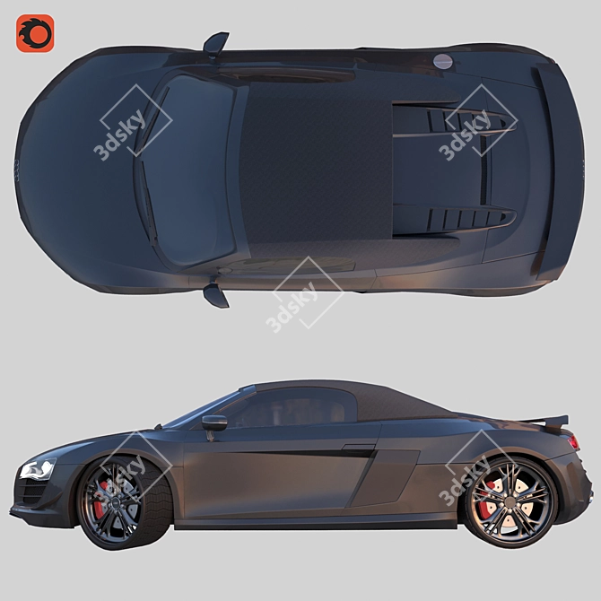 2012 Audi R8 GT Spyder: Sporty Style 3D model image 4